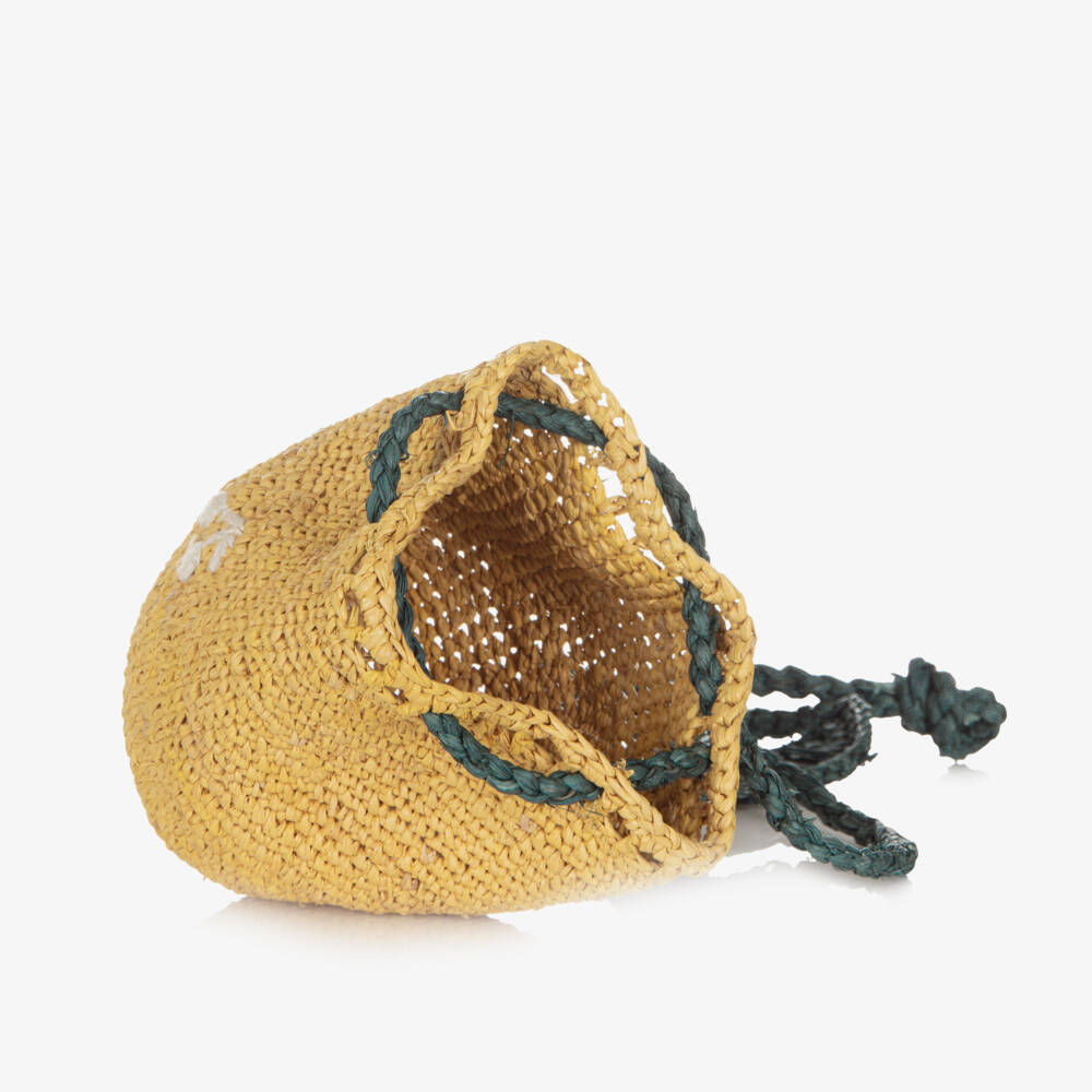 Bonpoint-Girls Sunny Raffia Tote (18cm) | Childrensalon Outlet