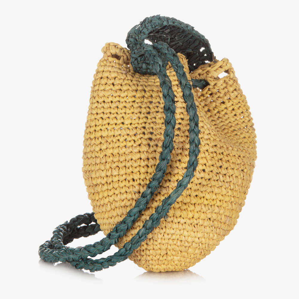 Bonpoint-Girls Sunny Raffia Tote (18cm) | Childrensalon Outlet
