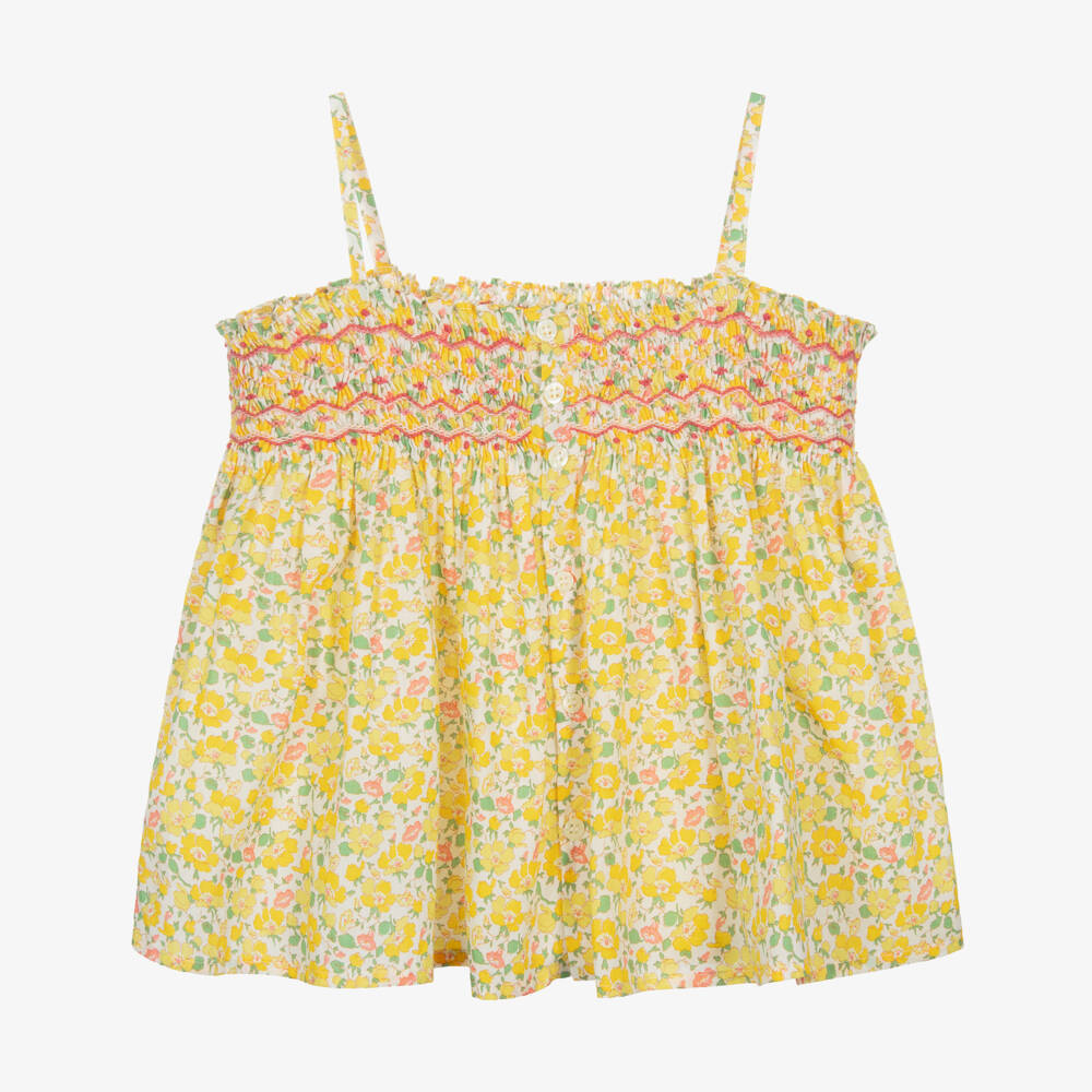 Bonpoint-Блузка из хлопка с цветочным узором для девочек | Childrensalon Outlet