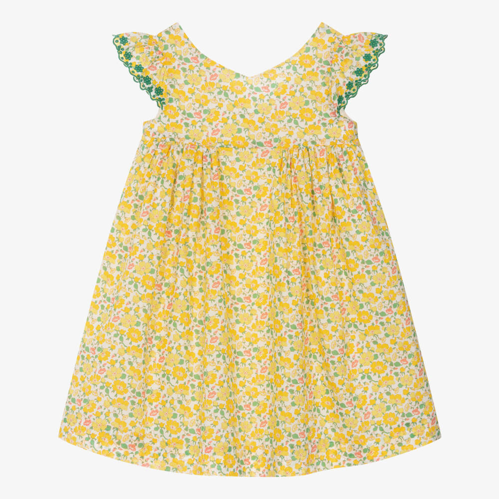 Bonpoint-Girls Sunshine Floral Print Dress | Childrensalon Outlet