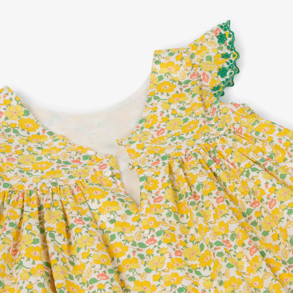 Bonpoint-Girls Sunshine Floral Print Dress | Childrensalon Outlet
