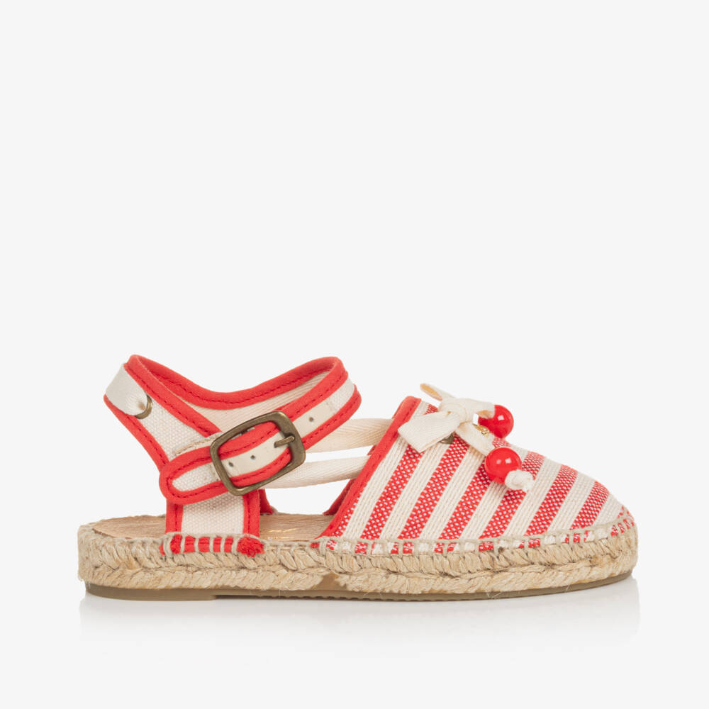 Bonpoint-Girls Vibrant Stripe Espadrille Shoes | Childrensalon Outlet
