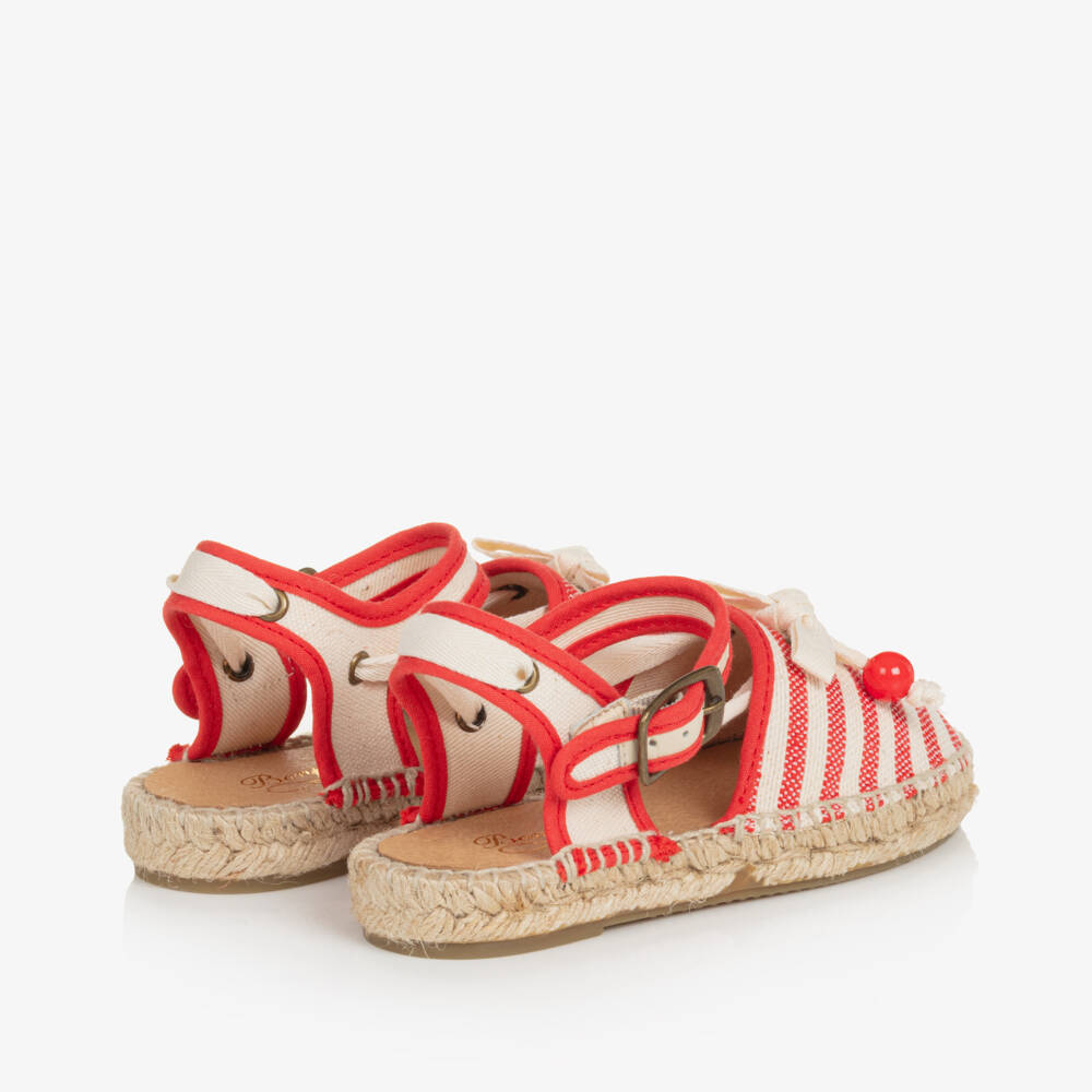 Bonpoint-Girls Vibrant Stripe Espadrille Shoes | Childrensalon Outlet