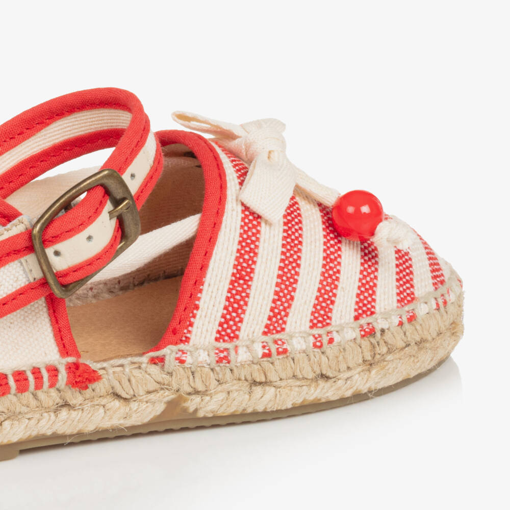 Bonpoint-Girls Vibrant Stripe Espadrille Shoes | Childrensalon Outlet
