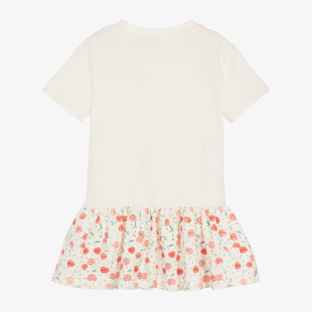 Bonpoint-Girls White Cotton Cherry Dress | Childrensalon Outlet