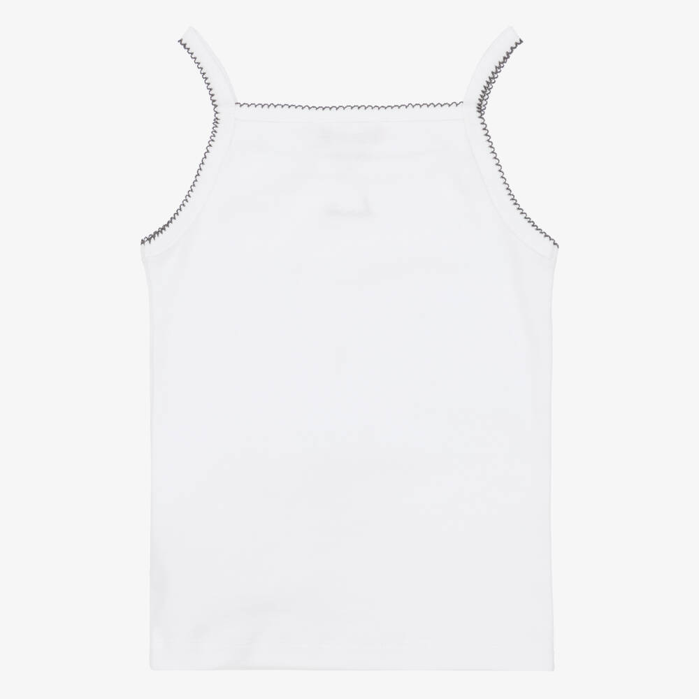 Bonpoint-Girls White Cotton Weekday Vests Set | Childrensalon Outlet