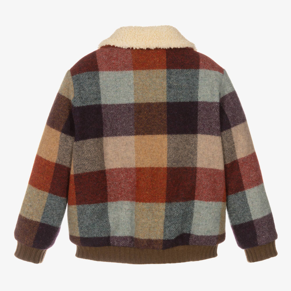 Bonpoint-Girls Wool Blend Check Jacket | Childrensalon Outlet