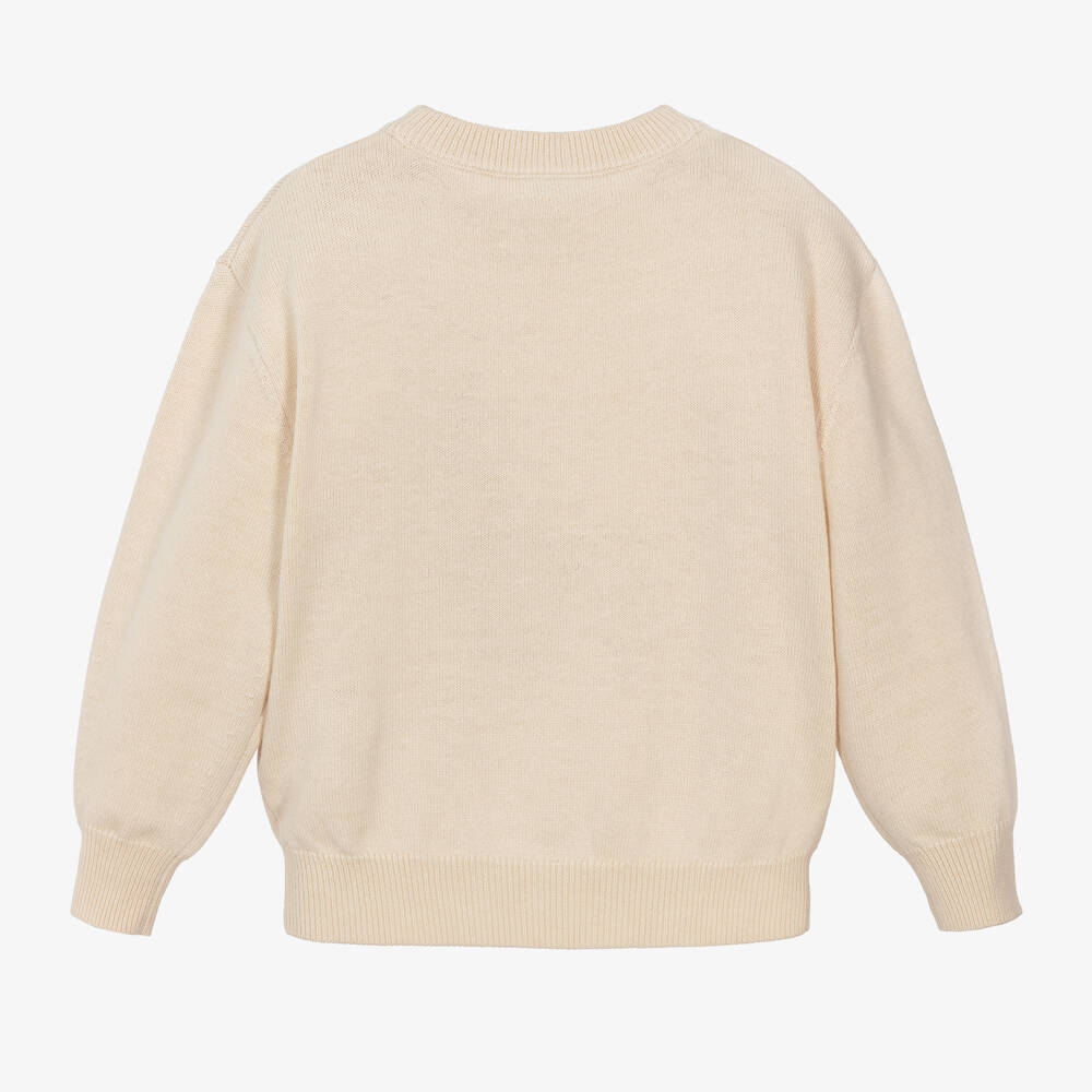 Bonpoint-Girls Wool Dog Motif Jumper | Childrensalon Outlet