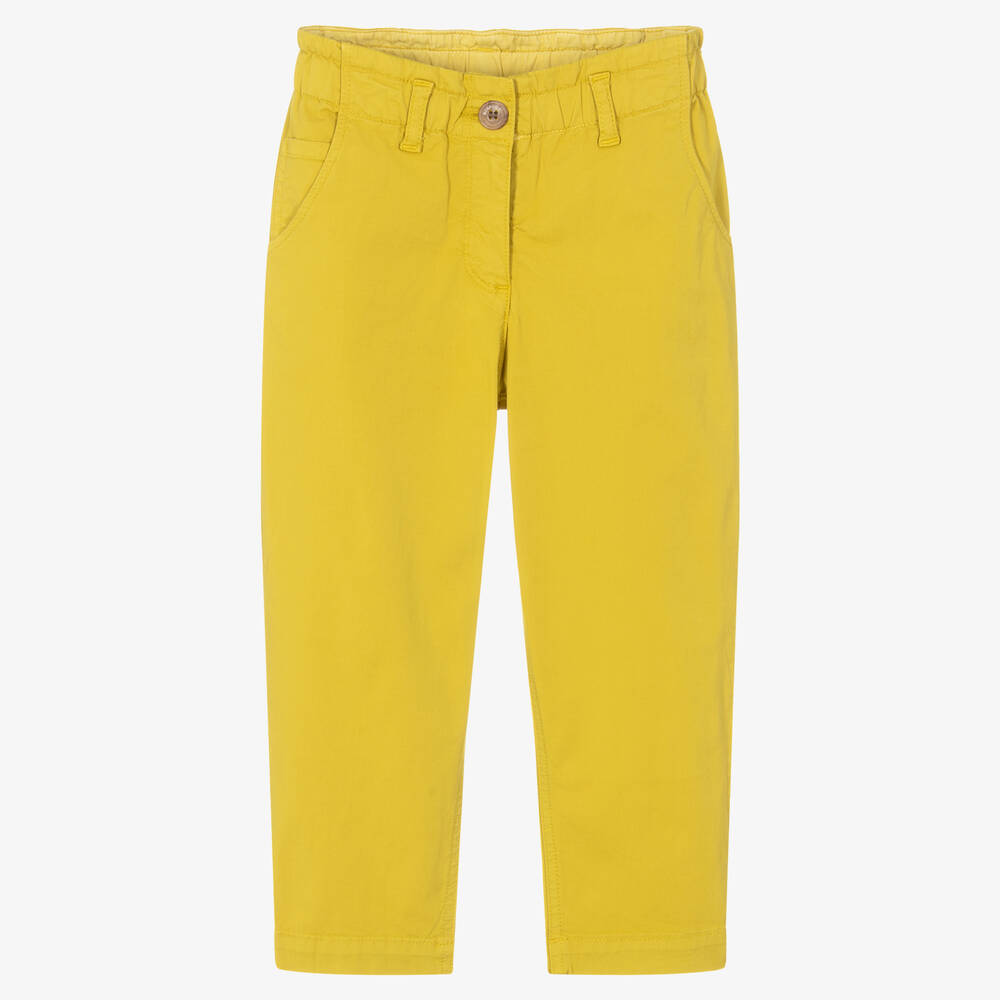 Bonpoint - Pantalon chino jaune Fille | Childrensalon