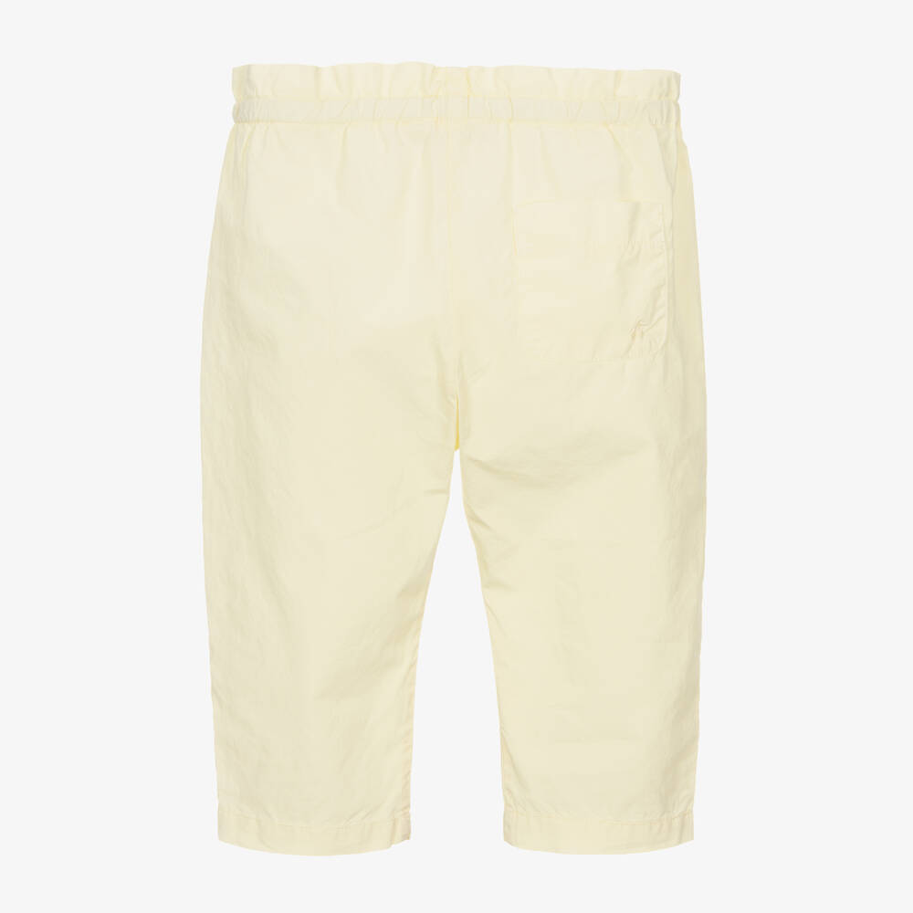 Bonpoint-بنطلون أطفال بناتي قطن بوبلين لون أصفر فاتح | Childrensalon Outlet