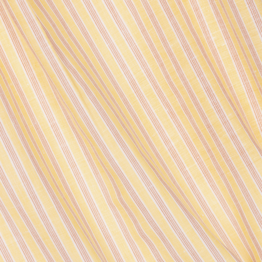 Bonpoint-فستان لينين لون أصفر مخطط | Childrensalon Outlet