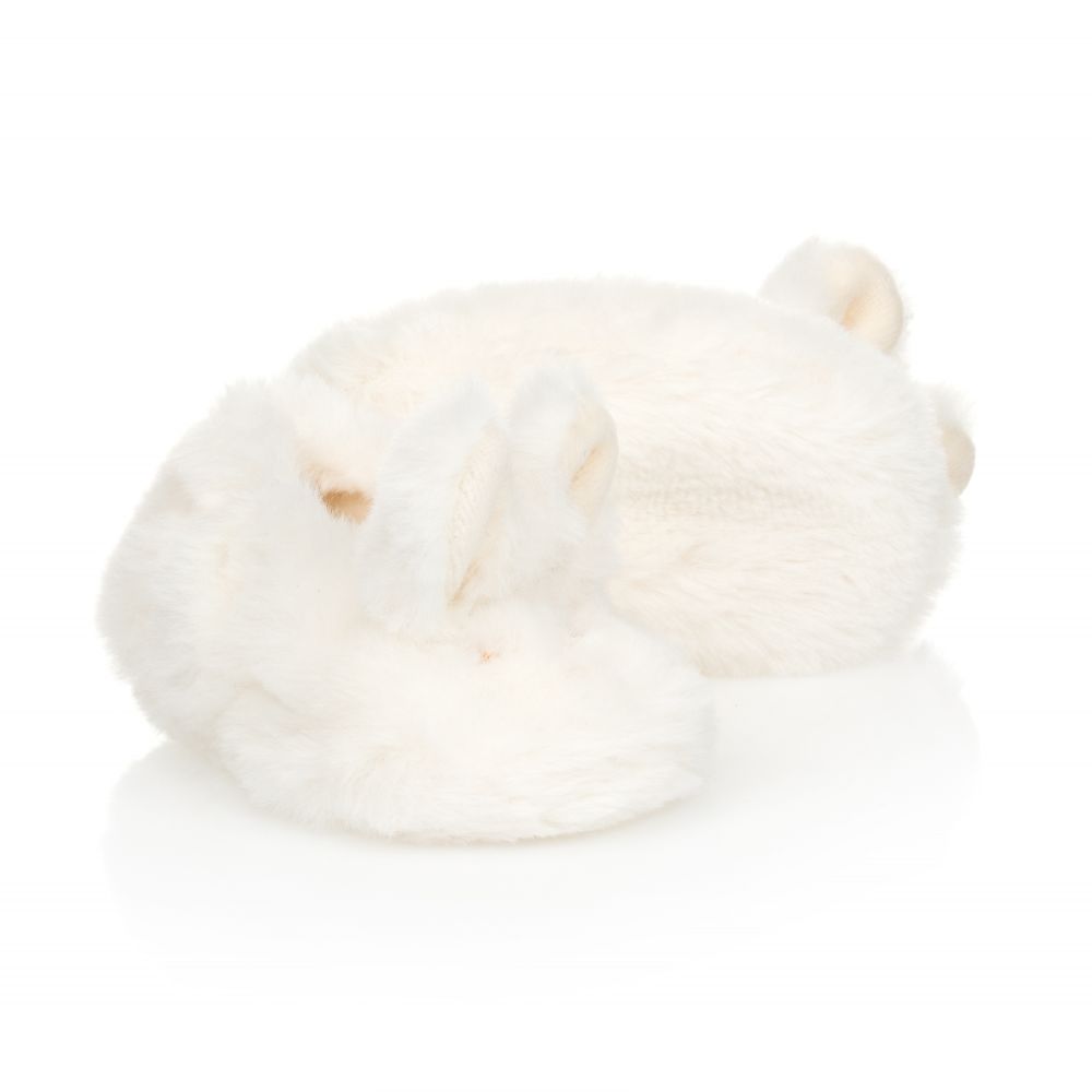 Bonpoint - Пинетки в виде кроликов цвета айвори | Childrensalon