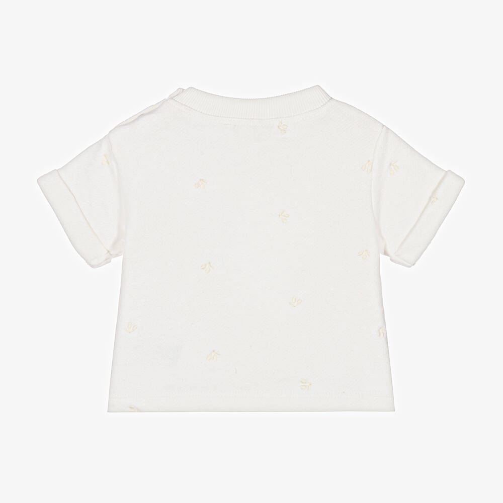 بونبوان-سويتشيرت قطن جيرسي لون عاجي للأطفال | Childrensalon Outlet