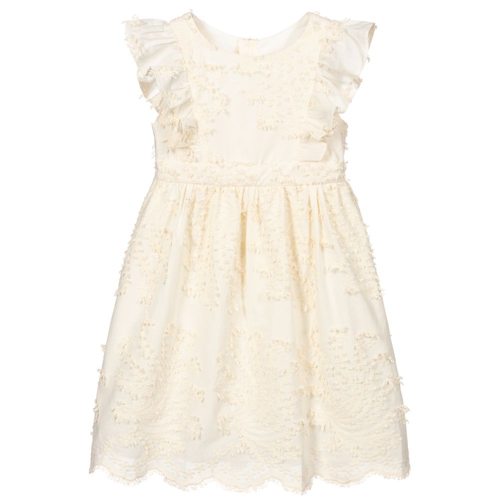 Bonpoint - Robe ivoire brodée | Childrensalon