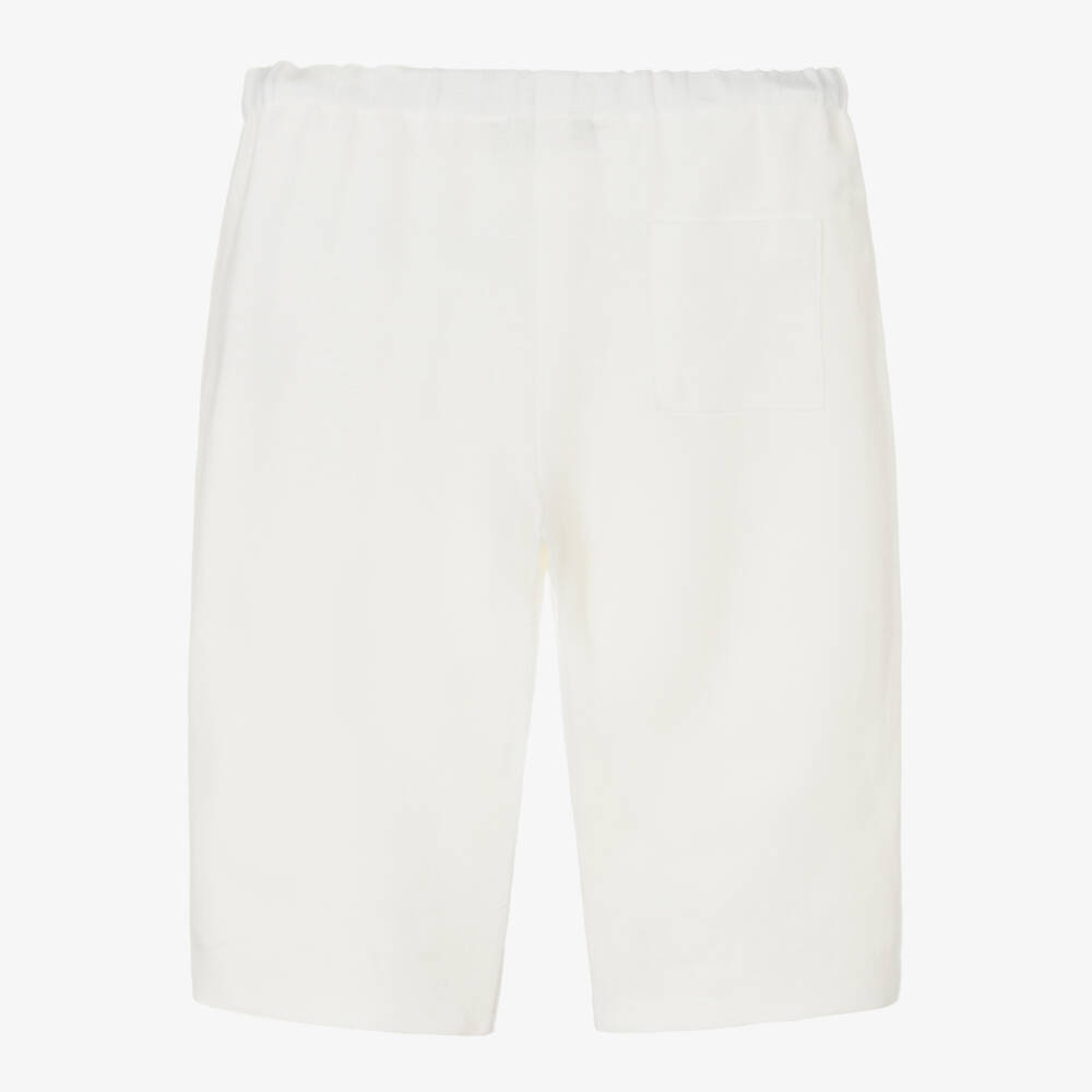 Bonpoint-Ivory Linen Trousers | Childrensalon Outlet