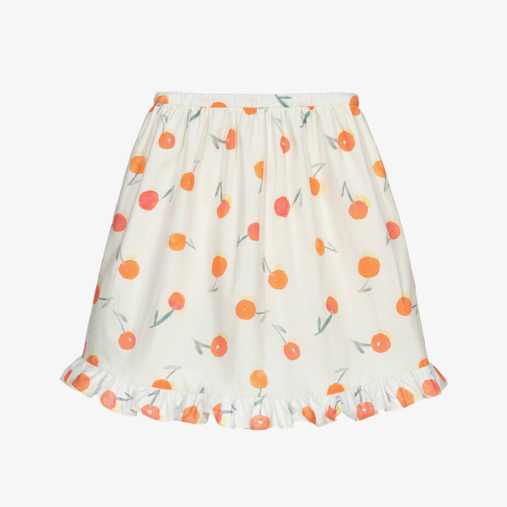 Bonpoint-Ivory Organic Cotton Skirt | Childrensalon Outlet