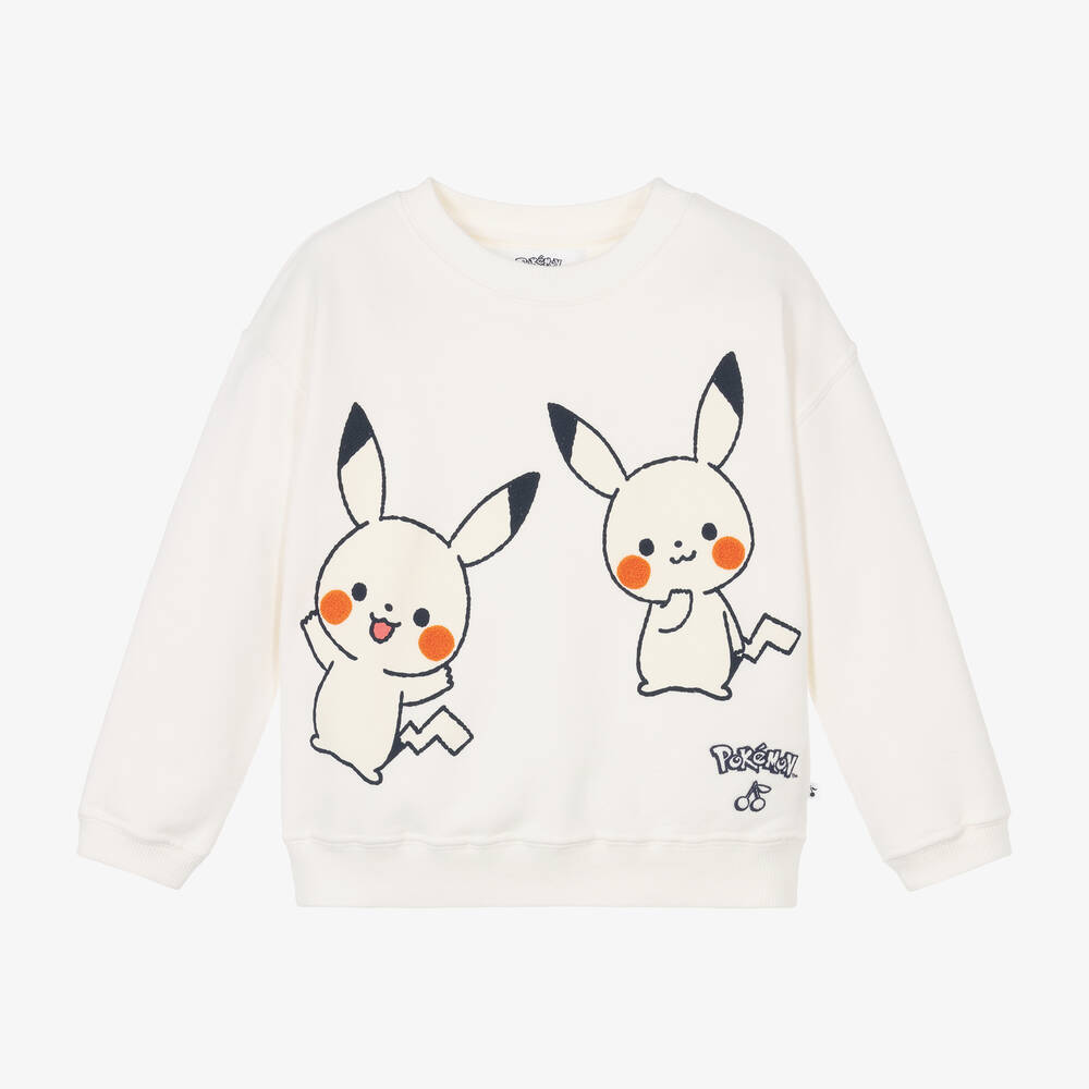 Bonpoint-Ivory Pokémon Cotton Sweatshirt | Childrensalon Outlet