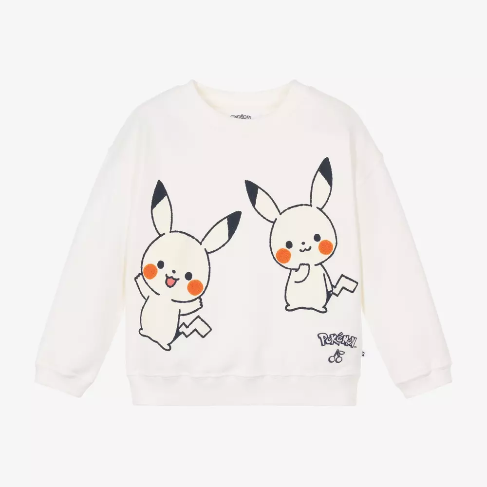 Bonpoint-Ivory Pokémon Cotton Sweatshirt | Childrensalon Outlet
