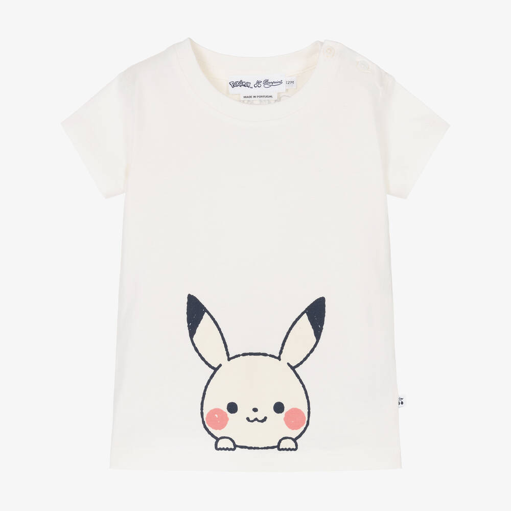 Bonpoint-Ivory Pokémon Cotton T-Shirt | Childrensalon Outlet