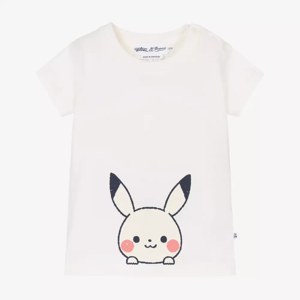 Bonpoint-Ivory Pokémon Cotton T-Shirt | Childrensalon Outlet