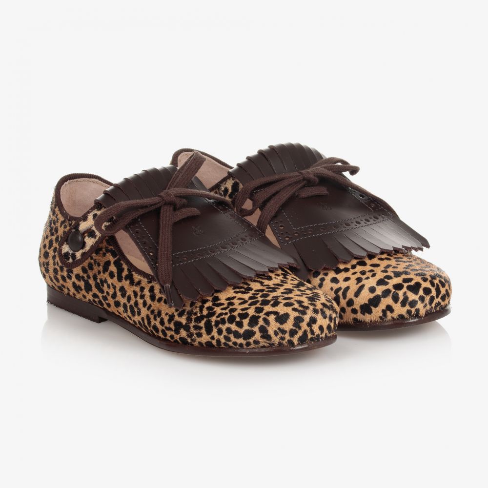 Bonpoint Leopard Print Ballerina Pumps Childrensalon Outlet