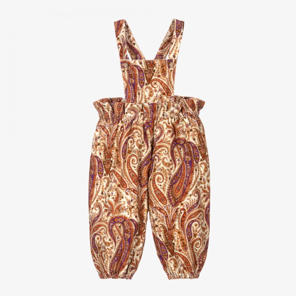 Bonpoint - Liberty Print Cotton Dungarees | Childrensalon