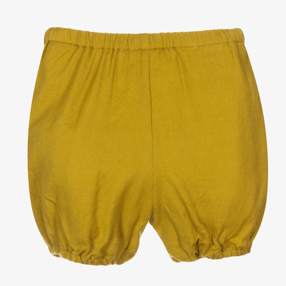 Bonpoint-Lime Green Wool Shorts | Childrensalon Outlet