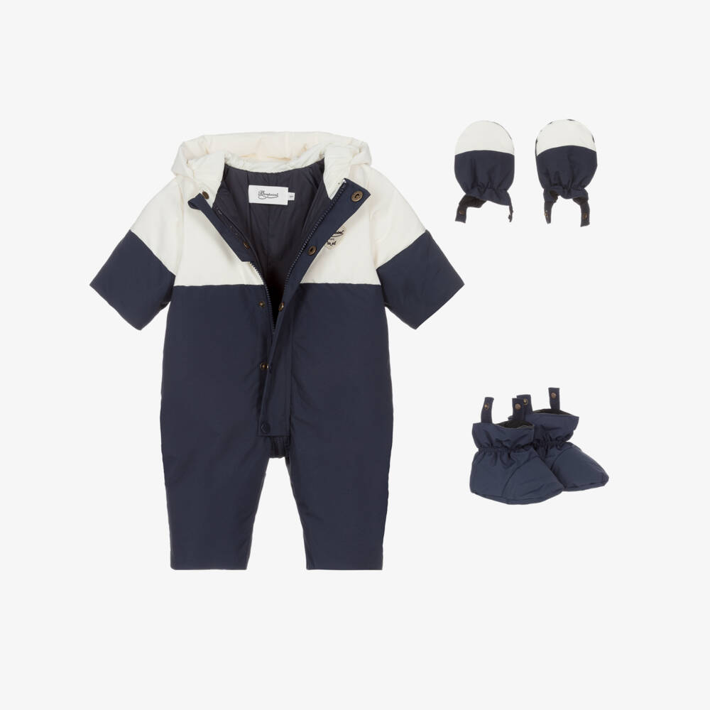 Bonpoint-Navy Blue Snowsuit | Childrensalon Outlet
