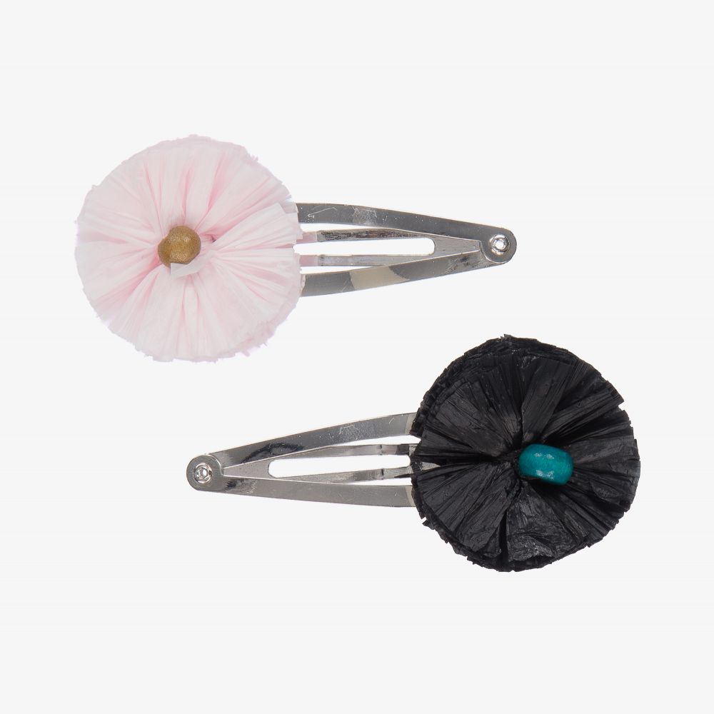 Bonpoint - Две розовые заколки для волос (3см) | Childrensalon