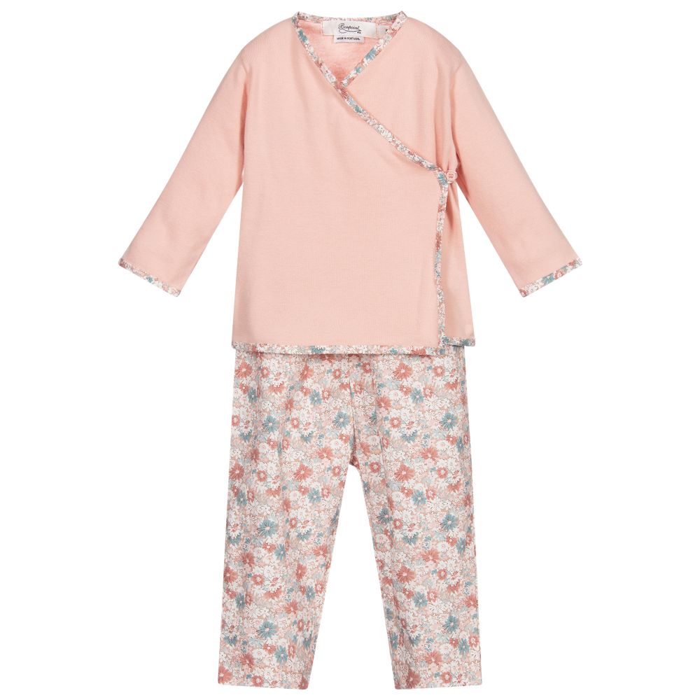 Bonpoint - Pink Cotton 3 Piece Gift Set | Childrensalon