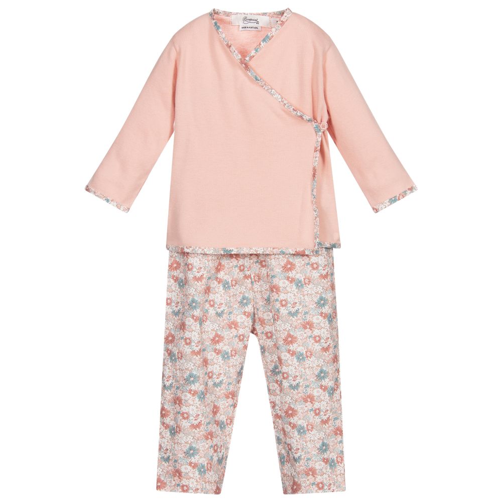 Bonpoint-Pink Cotton 3 Piece Gift Set | Childrensalon Outlet