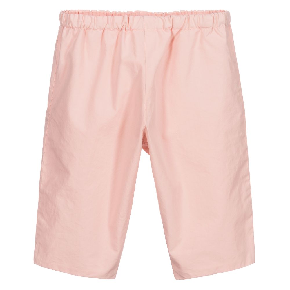 Bonpoint - Pink Cotton Poplin Trousers | Childrensalon