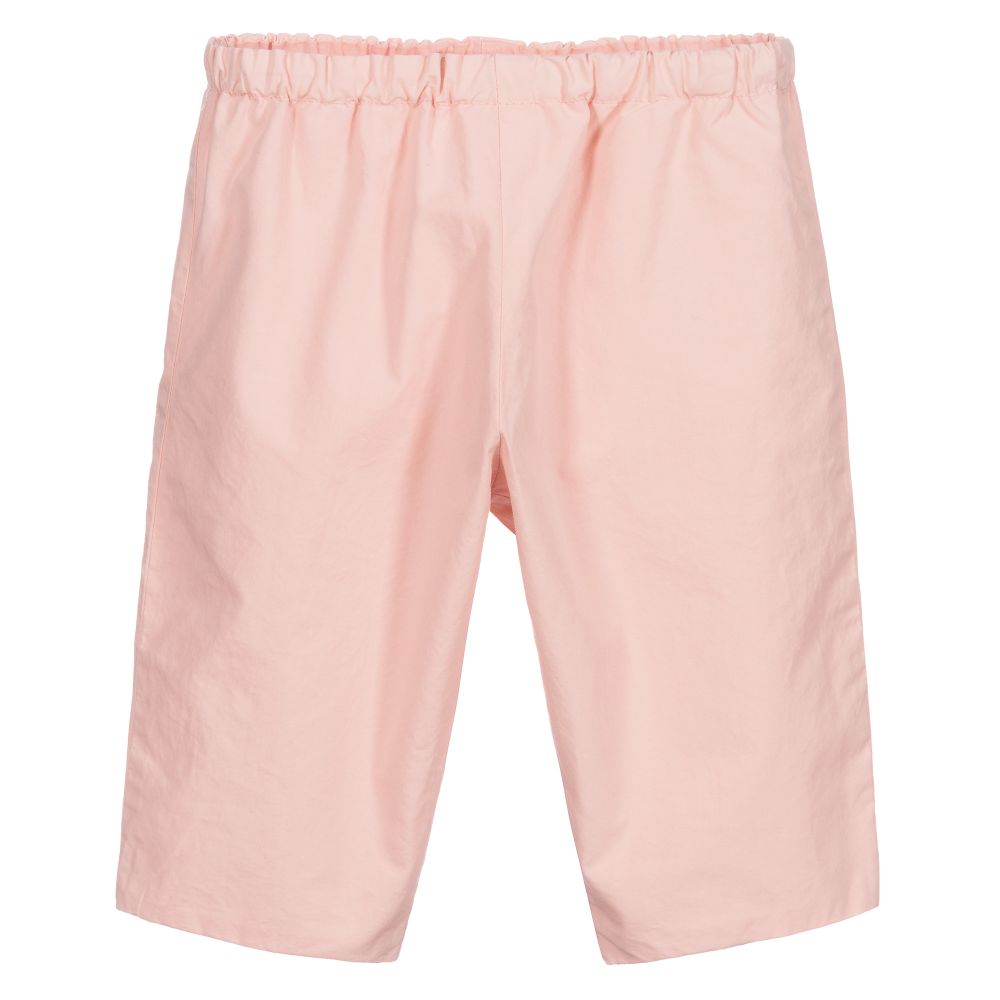 Bonpoint-Pink Cotton Poplin Trousers | Childrensalon Outlet