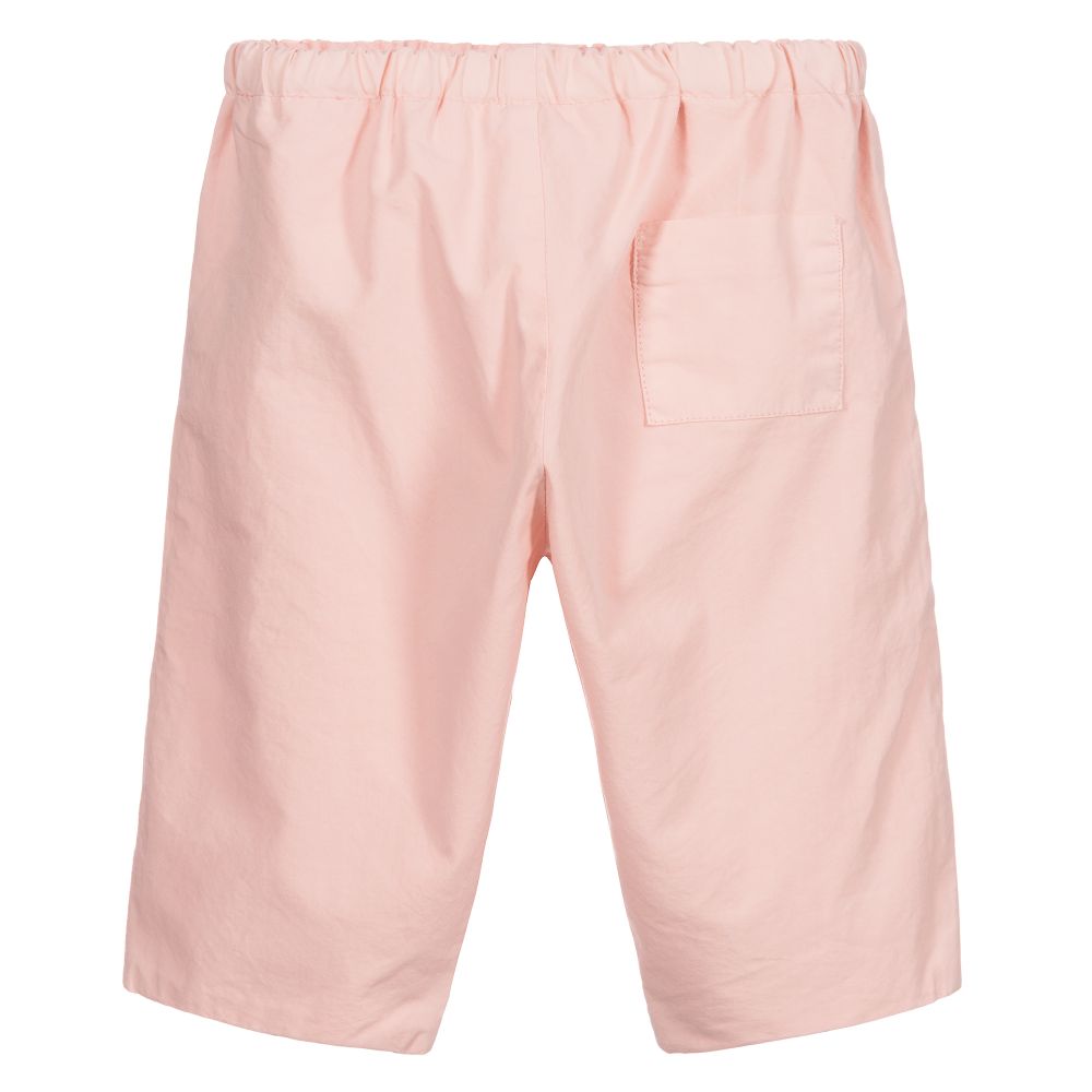 Bonpoint-بنطلون أطفال بناتي قطن بوبلين لون زهري | Childrensalon Outlet