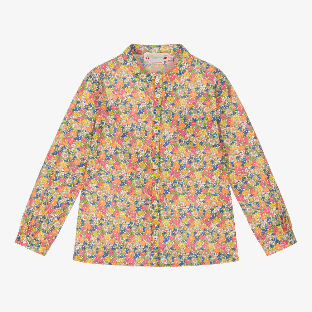 Bonpoint-Pink Floral Liberty Blouse | Childrensalon Outlet
