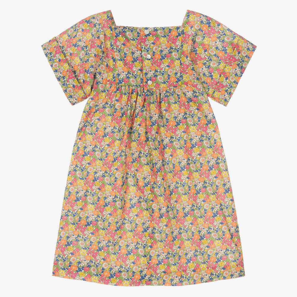 Bonpoint Robe rose à imprimé Liberty Childrensalon Outlet
