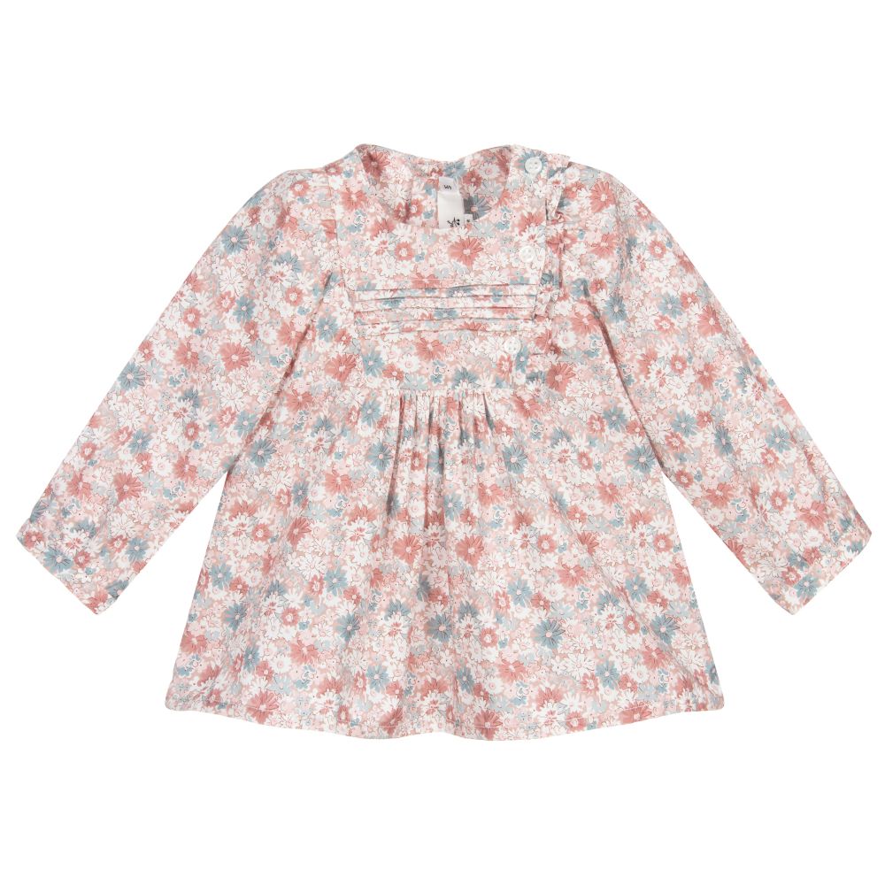 Bonpoint - Розовая блузка с принтом Liberty | Childrensalon