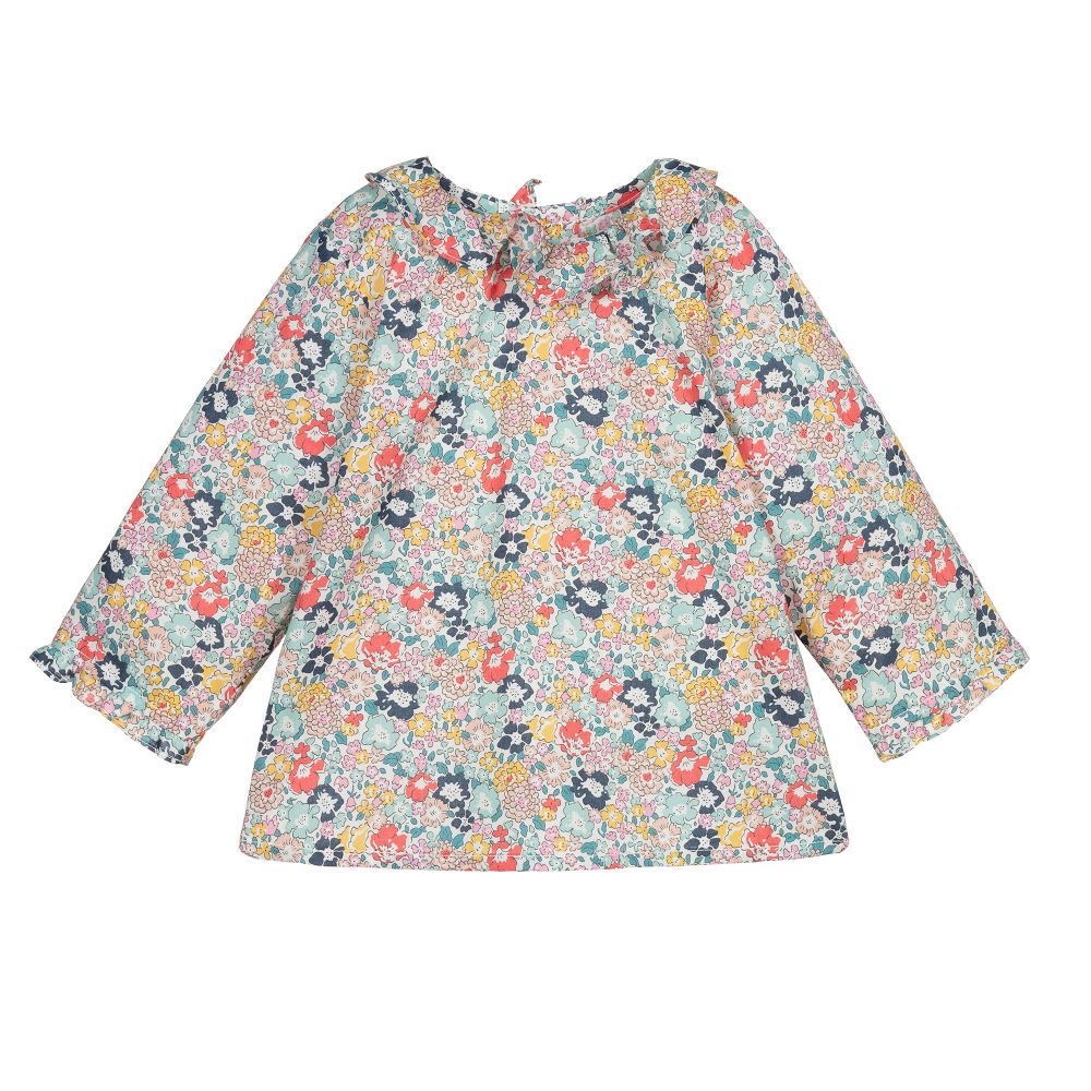 Bonpoint - Pinke Liberty-Bluse mit Print | Childrensalon