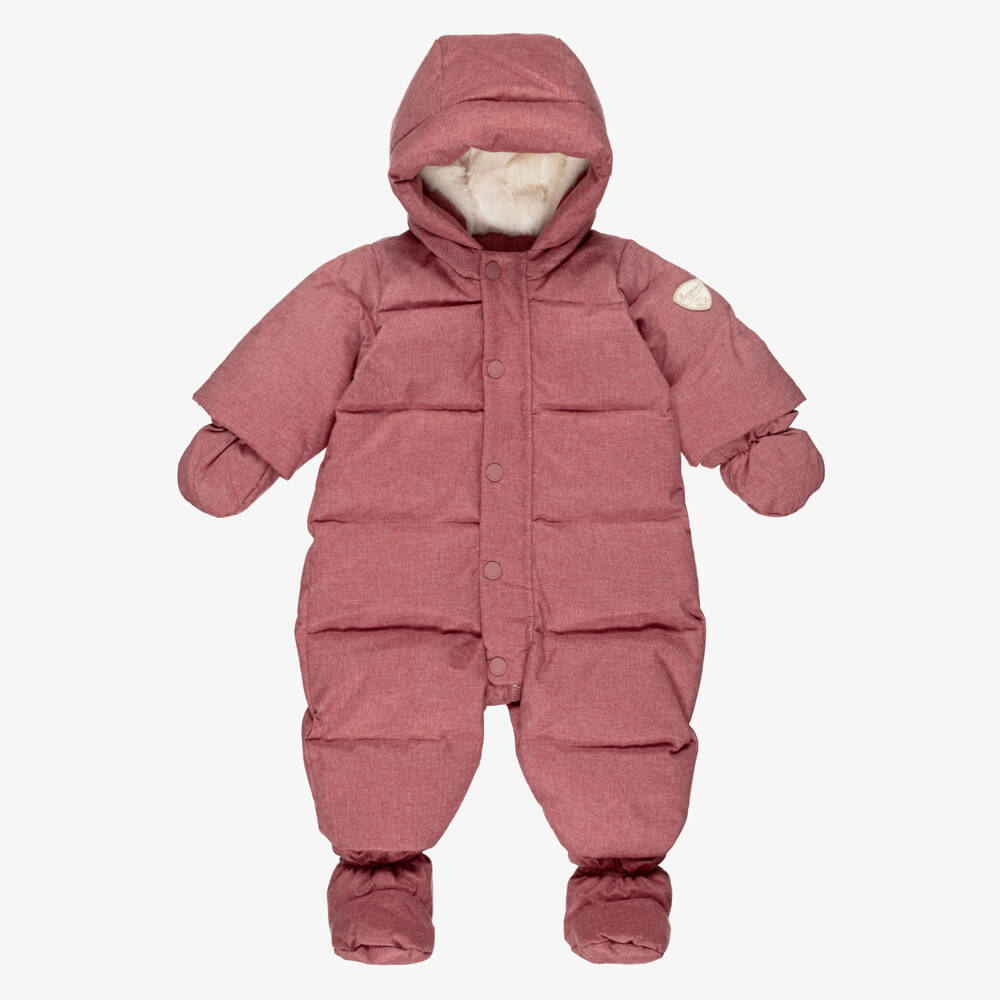 Bonpoint-Pink Padded Snowsuit | Childrensalon Outlet