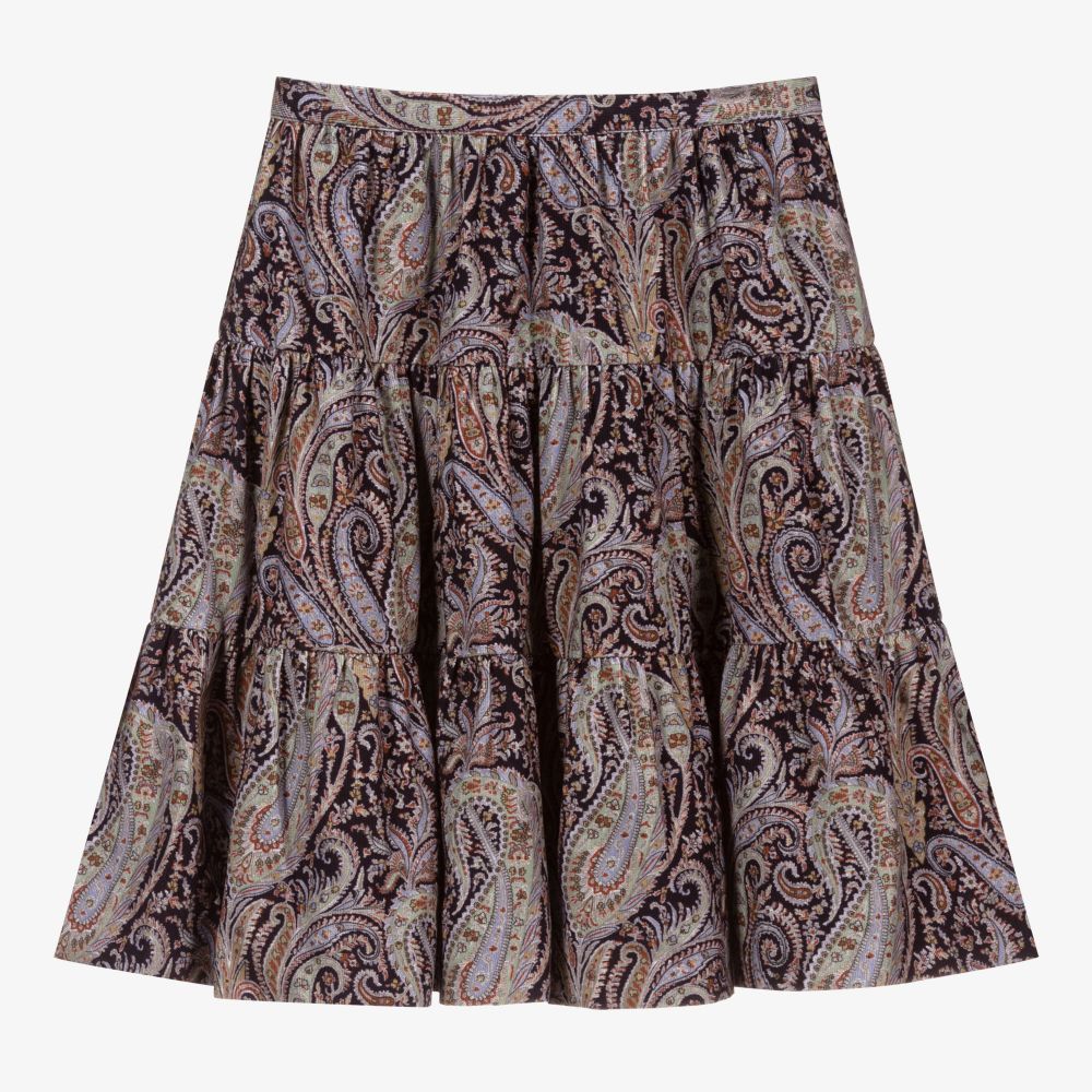 Bonpoint - Purple Liberty Print Skirt | Childrensalon