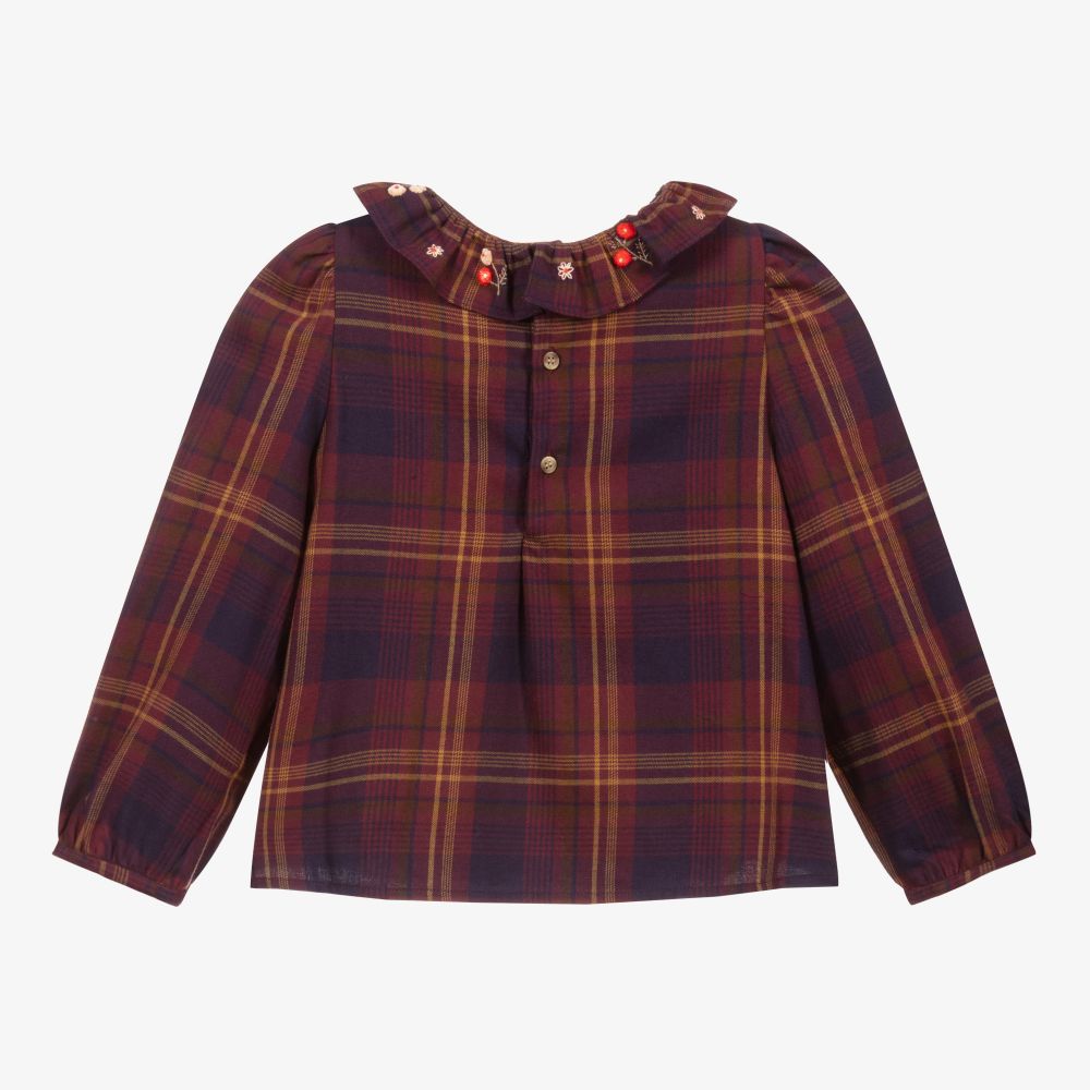 Bonpoint-Red & Blue Checked Blouse | Childrensalon Outlet