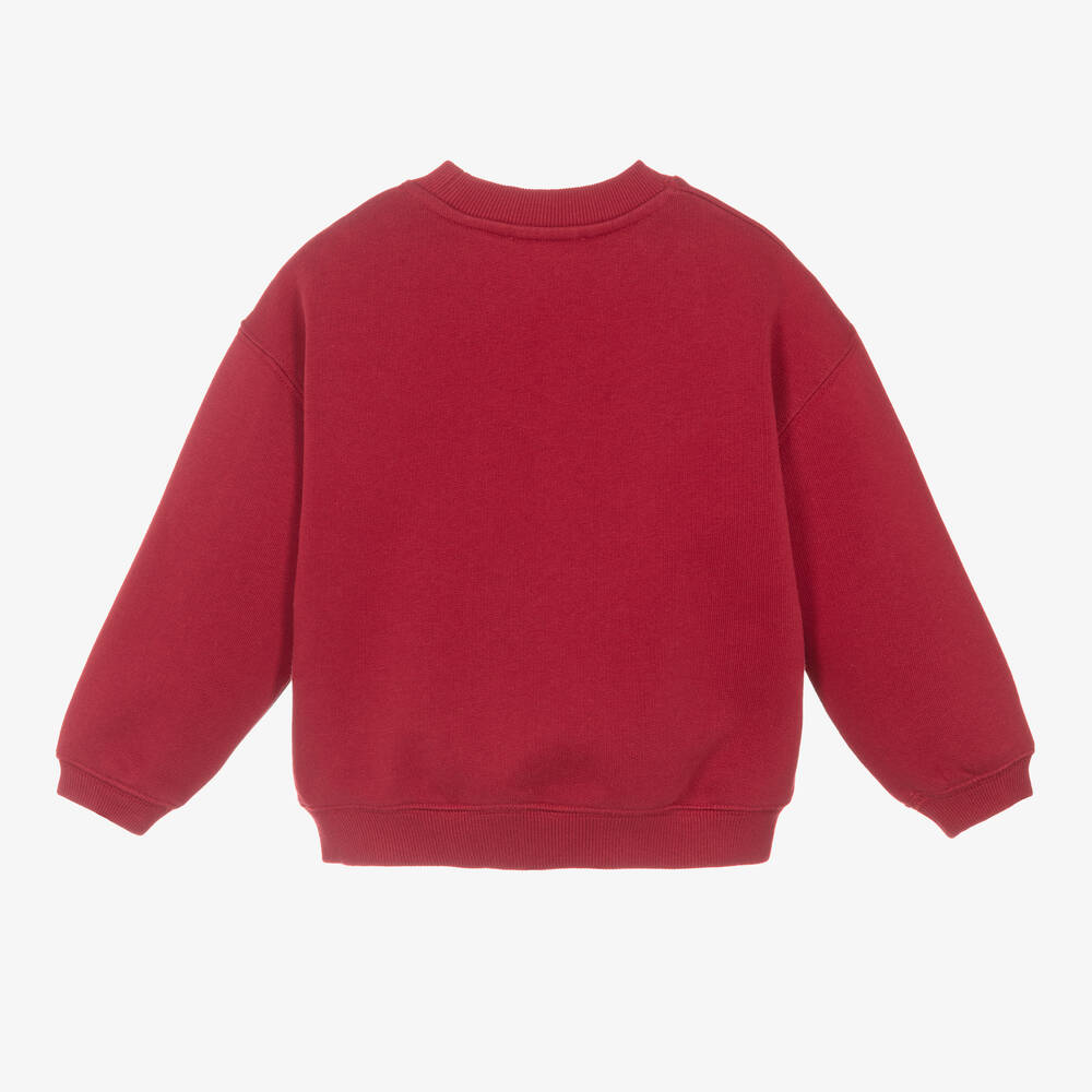 بونبوان-سويتشيرت بطبعة ثعبان قطن لون احمر | Childrensalon Outlet