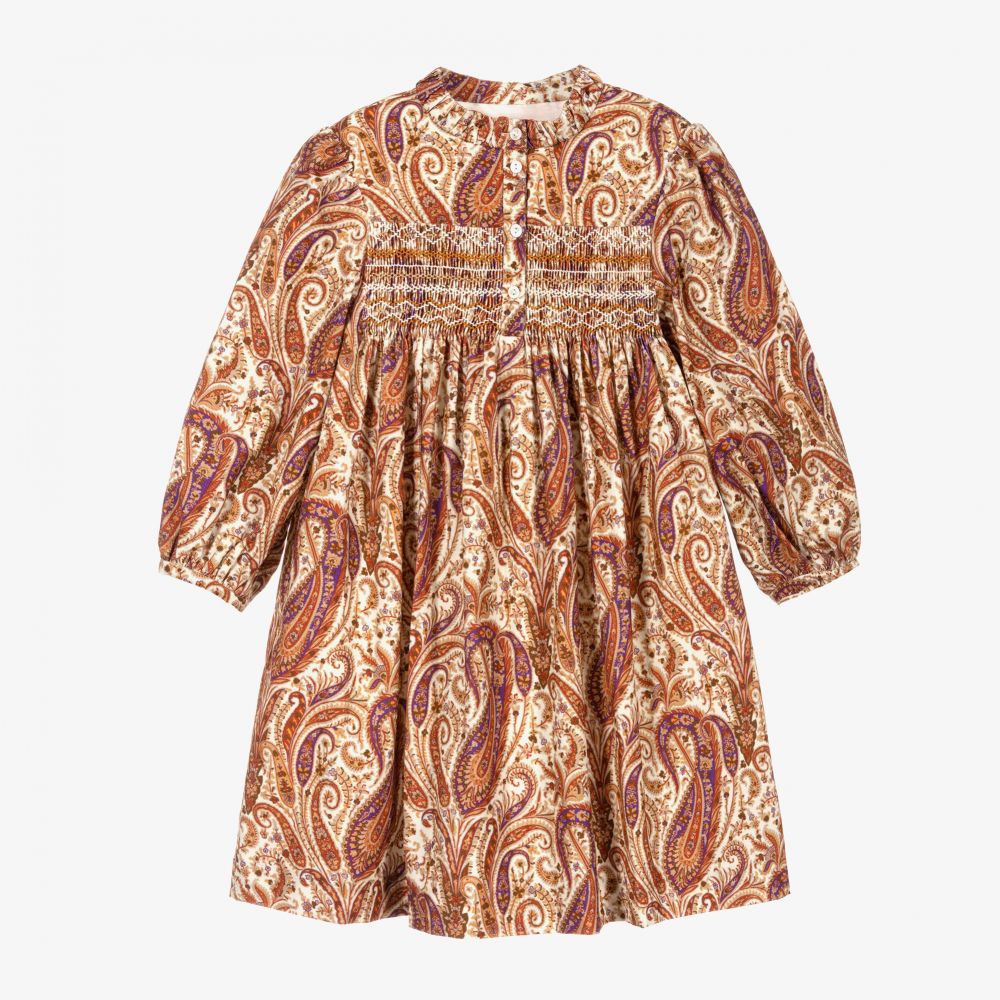 Bonpoint-Вельветовое платье со сборками | Childrensalon Outlet