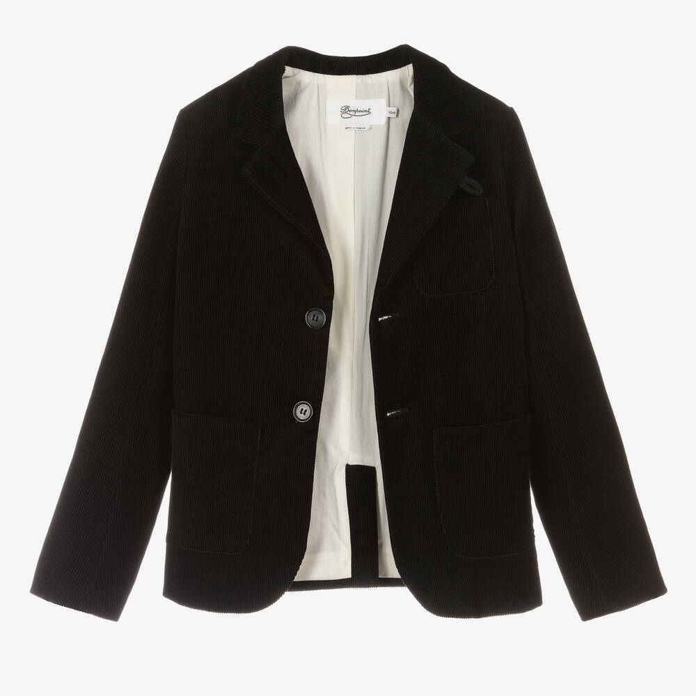 Bonpoint-Teen Boys Black Corduroy Blazer | Childrensalon Outlet