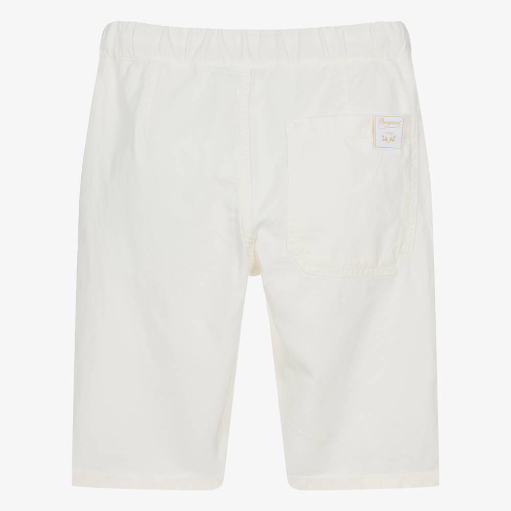 Bonpoint-Teen Boys Ivory Lyocell Shorts | Childrensalon Outlet