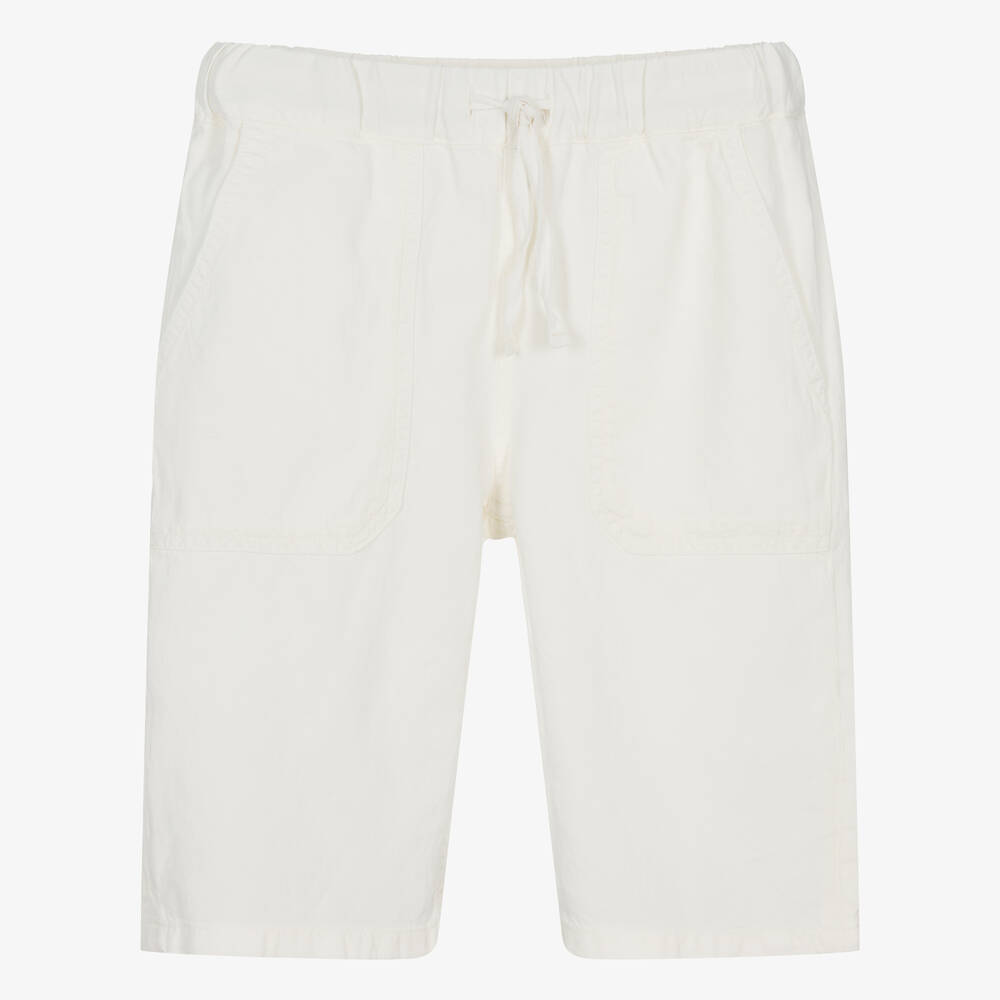 Bonpoint-Teen Boys Ivory Lyocell Shorts | Childrensalon Outlet