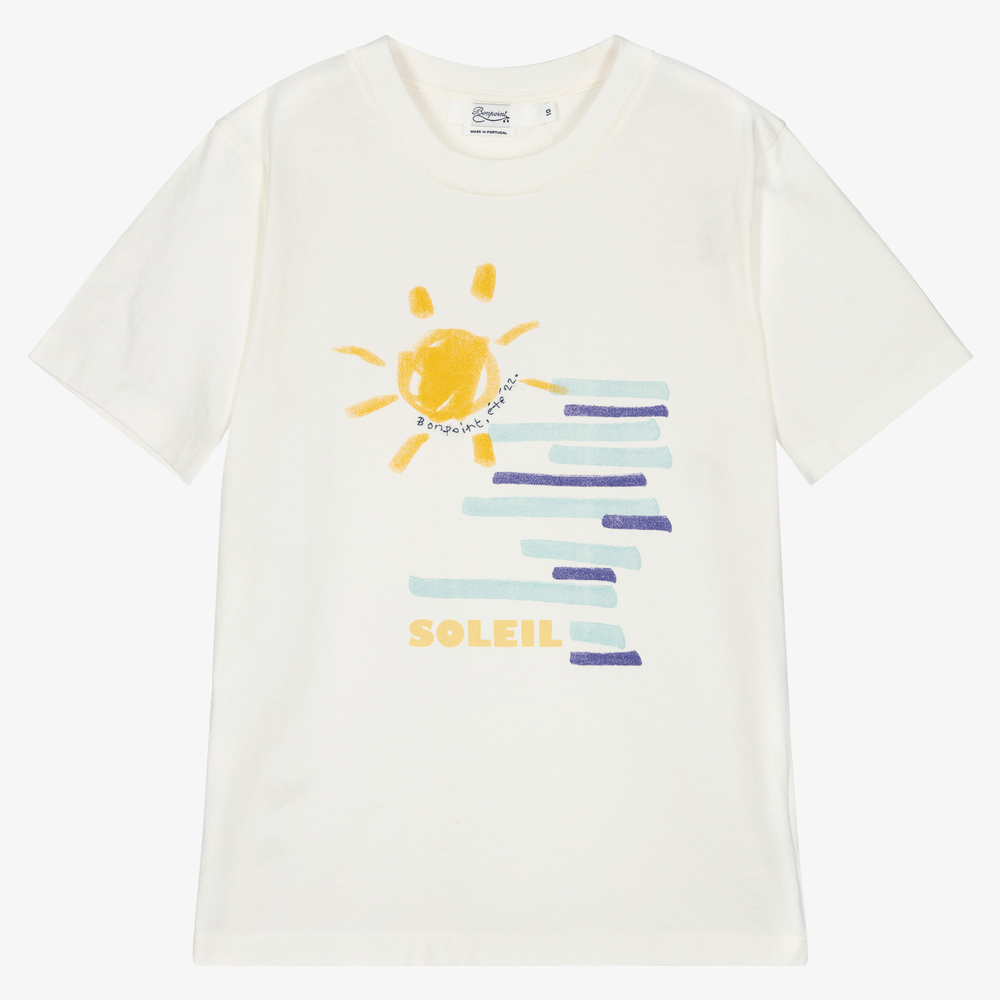 Bonpoint - Elfenbeinfarbenes Teen T-Shirt (J) | Childrensalon