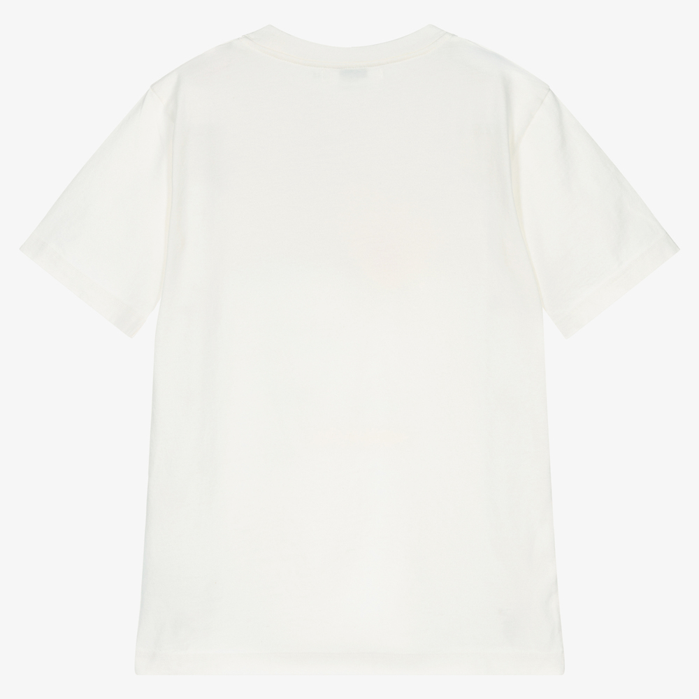 Bonpoint-تيشيرت تينز ولادي قطن جيرسي لون عاجي | Childrensalon Outlet