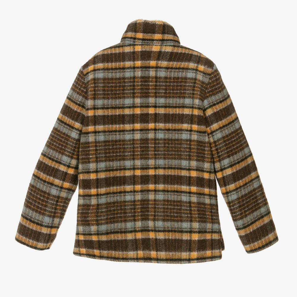 Bonpoint-Teen Boys Plaid Shirt-Jacket | Childrensalon Outlet