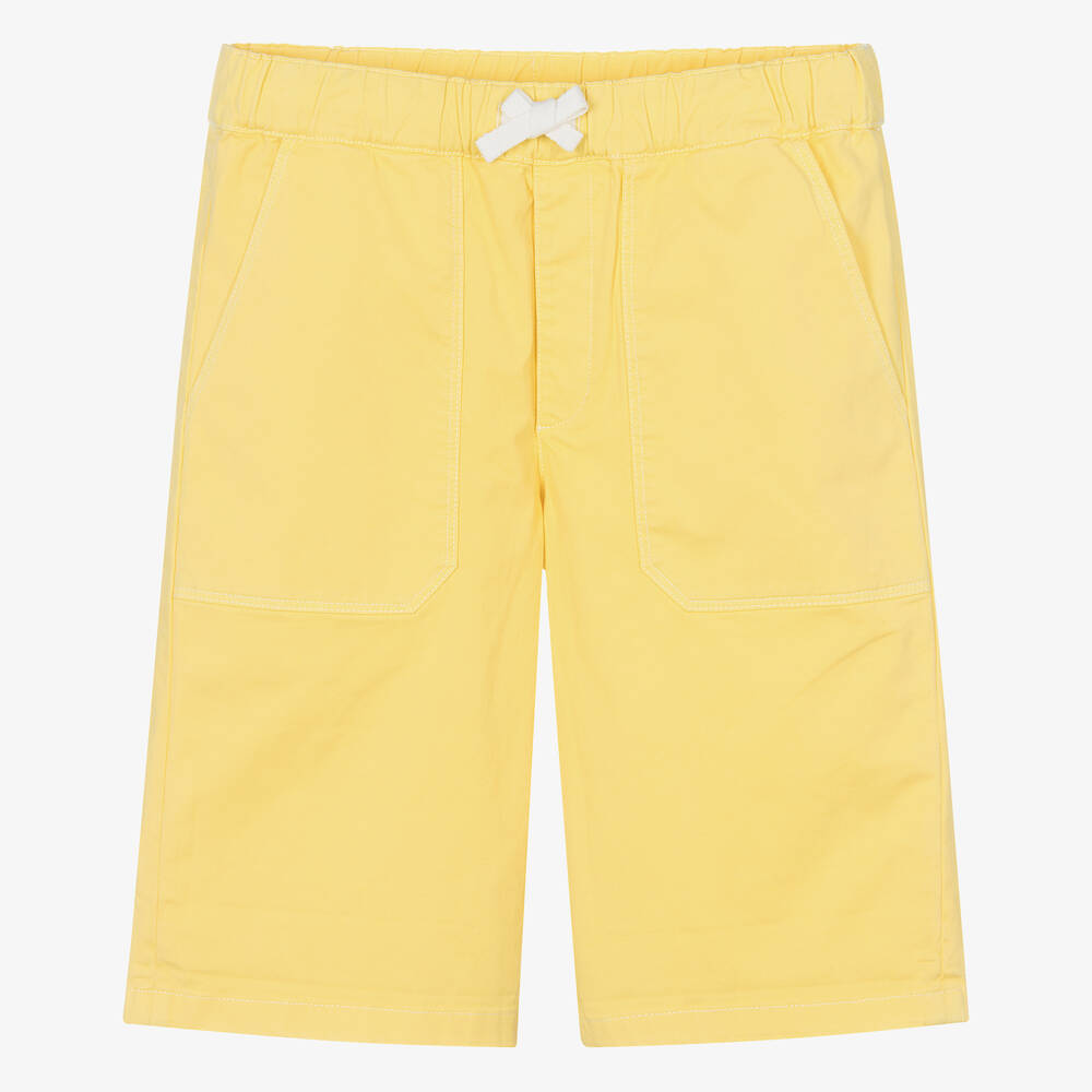 Yellow cotton shorts clearance